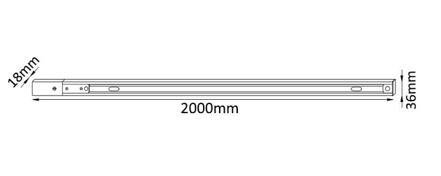 Шинопровод однофазный с питанием и заглушкой Crystal Lux CLT 0.11 01 L2000 BL фото 2