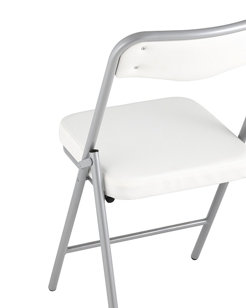 Складной стул Stool Group Джонни экокожа белый каркас металлик fb-jonny-eco-100 фото 7