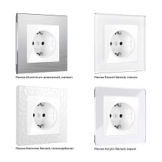 Розетка с заземлением, безвинтовой зажим Werkel белый W1171301 4690389155321 1