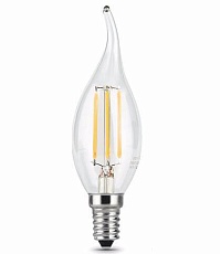 Лампа светодиодная филаментная Gauss E14 7W 4100К прозрачная 104801207 5