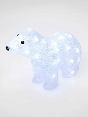 Фигурка светодиодная «Белый медведь-4» 25x31см Uniel ULD-M3125-040/STA 11037 2
