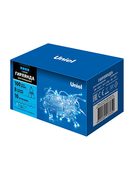 Светодиодная гирлянда Uniel 220V синий ULD-S1000-100/DTA Blue IP20 UL-00007197 фото 3