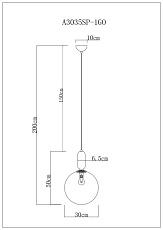 Подвесной светильник Arte Lamp Bolla-Sola A3035SP-1GO 2