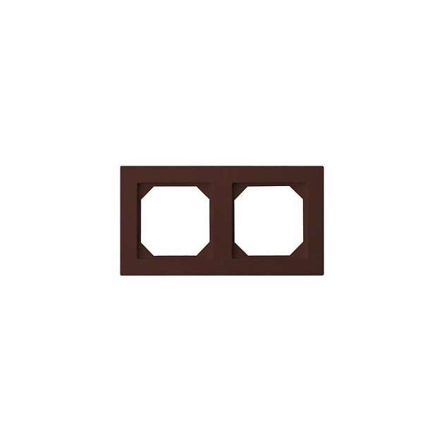 Рамка 2-постовая Liregus Epsilon коричневый 28-147 фото 