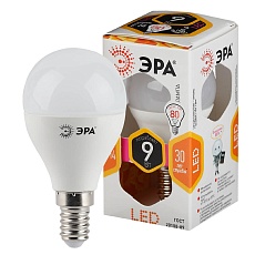 Лампа светодиодная ЭРА E14 9W 2700K матовая LED P45-9W-827-E14 Б0029041 3