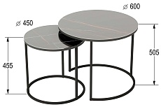 Комплект столов Калифорния Стелла Сахара нуар 3215346702 1