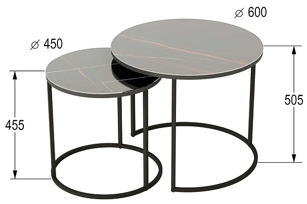Комплект столов Калифорния Стелла Сахара нуар 3215346702 фото 2