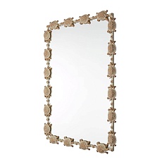 Зеркало Runden Черепахи белый/золото прямоугольное V20023 2