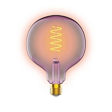 Лампа светодиодная диммируемая филаментная Gauss E27 5W 1800K розовая 1011802105 4