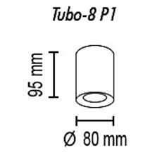 Потолочный светильник TopDecor Tubo8 P1 20 1