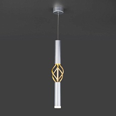 Подвесной светодиодный светильник Eurosvet Lance 50191/1 LED матовое серебро/матовое золото 2