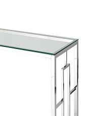 Консоль Stool Group БРУКЛИН 120х40 прозрачное стекло сталь серебро ECST-013 (120x40) 1