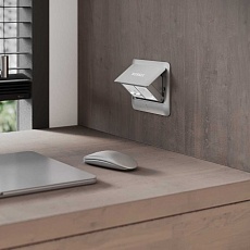 Выдвижной розеточный блок на 4 модуля Werkel серебряный W8074065 4690389211720 2