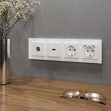 Рамка на 4 поста Werkel Favorit белый матовый W0041105 4690389159930 3