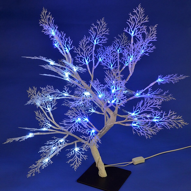 Светодиодное дерево 35х35х50см Uniel ULD-T3550-054/SWA WHITE-BLUE IP20 FROST UL-00001400 фото 