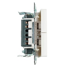 Выключатель одноклавишный Stekker Катрин белый GLS10-7103-01 39298 3