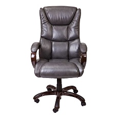 Кресло руководителя AksHome Boss серый, экокожа 48359