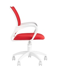 Офисное кресло Topchairs ST-Basic-W спинка белая сетка TW-15 сиденье красная ткань 26-22 ST-BASIC-W/WH/26-22 3