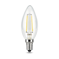 Лампа светодиодная диммируемая Gauss филаментная E14 5W 4100К прозрачная 103801205-D 2