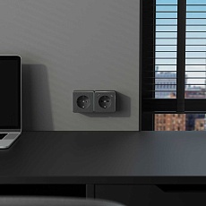 Розетка с заземлением Werkel Gallant графит рифленый W5071004 4690389164484 3