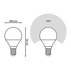 Лампа светодиодная Gauss E14 6.5W 4100K матовая 105101207 1