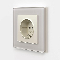 Розетка с заземлением Werkel айвори матовый W1171062 4690389184710 5