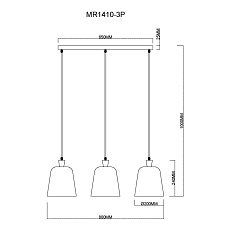 Подвесной светильник MyFar Madina MR1410-3P 1
