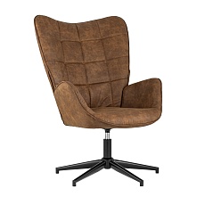 Поворотное кресло Stool Group Ирис вращающееся иск.замша коричневая IRIS BROWN