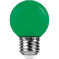Лампа светодиодная Feron E27 1W зеленая LB-37 25117 1
