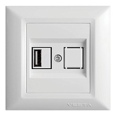Розетка USB Vesta-Electric Roma белый FRZ00050201BEL
