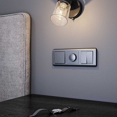 Выключатель одноклавишный Werkel графит рифленый W1110004 4690389158346 3