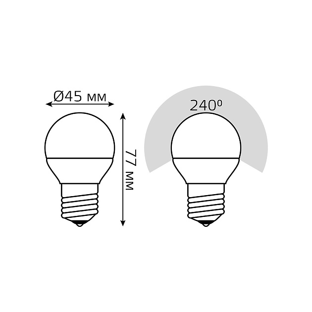 Лампа светодиодная Gauss E27 12W 3000K матовая 53212 фото 2