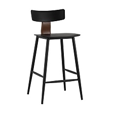 Полубарный стул Stool Group ANT пластиковый черный 8333A black