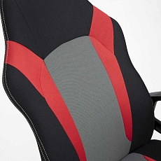 Игровое кресло AksHome Flaviy черный/серый/красный, ткань 86379 2