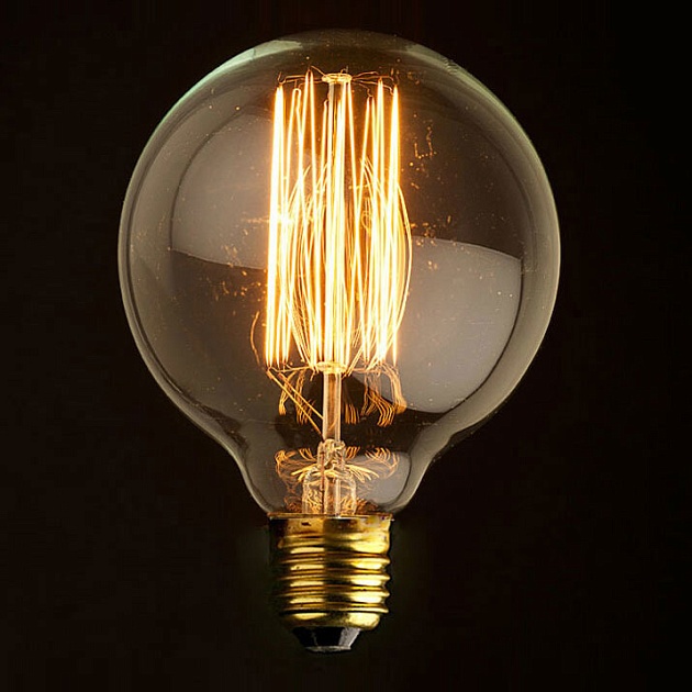 Лампа накаливания E27 60W прозрачная G8060 фото 2