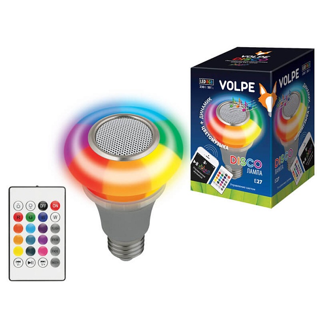 Светодиодный светильник-проектор Volpe Disko ULI-Q340 5W/RGB/E27 Silver UL-00003997 фото 2