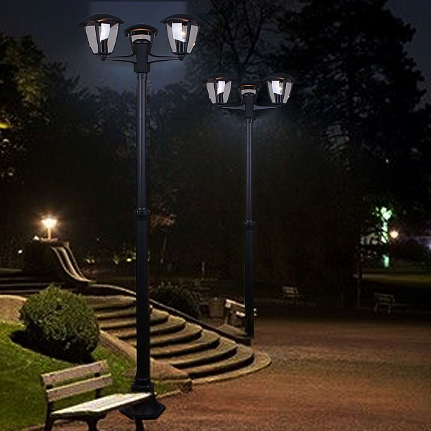 Садово-парковый светильник Reluce 08301-0.7-001SJ 2,2m BK фото 4