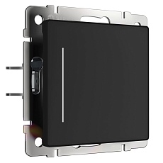 Сенсорный выключатель одноклавишный Werkel с подсветкой черный W4513008 4690389197918