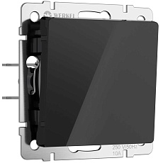 Выключатель Werkel одноклавишный черный акрил W1110048 4690389197598