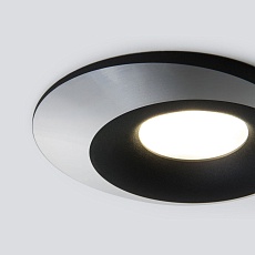 Встраиваемый светильник Elektrostandard 124 MR16 черный/серебро a053358 2