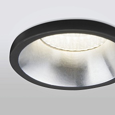 Встраиваемый светодиодный светильник Elektrostandard 15269/LED черный/сатин никель a056019 2