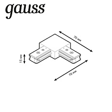 Коннектор L-образный Gauss TR108 1