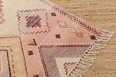 Ковер Tkano из хлопка с этническим орнаментом цвета лаванды из коллекции Ethnic, 120х180 см TK21-DR0001 5