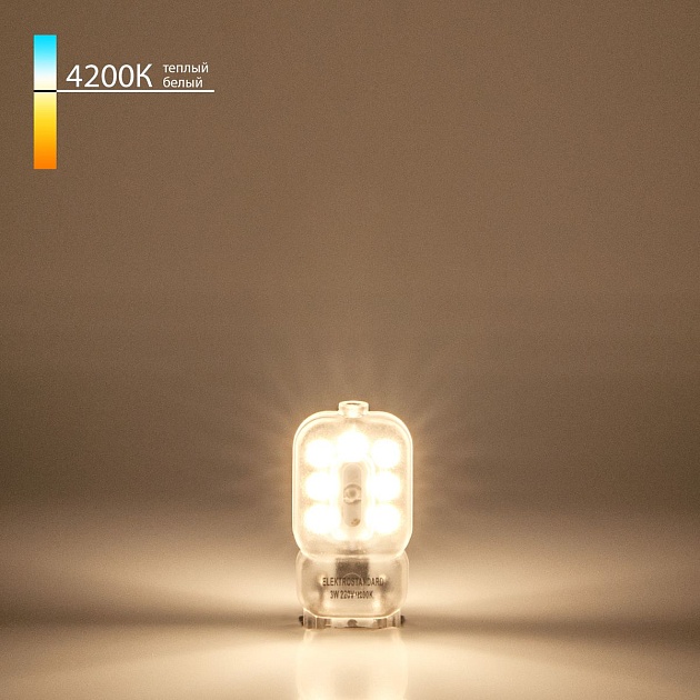 Лампа светодиодная филаментная Elektrostandard G9 3W 4200K прозрачная a049867 фото 2