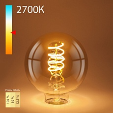 Лампа светодиодная филаментная диммируемая Elektrostandard E27 5W 2700K тонированная a053409 1