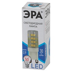 Лампа светодиодная ЭРА G9 5W 4000K прозрачная LED JCD-5W-CER-840-G9 Б0027864 1