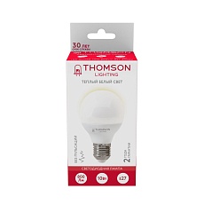 Лампа светодиодная Thomson E27 10W 3000K шар матовая TH-B2041 2