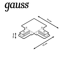 Коннектор L-образный Gauss TR133 1