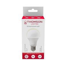 Лампа светодиодная Thomson E27 7W 3000K груша матовая TH-B2001 2