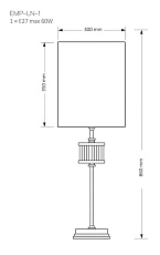 Настольный светильник KUTEK MOOD Empoli EMP-LN-1(N) 1